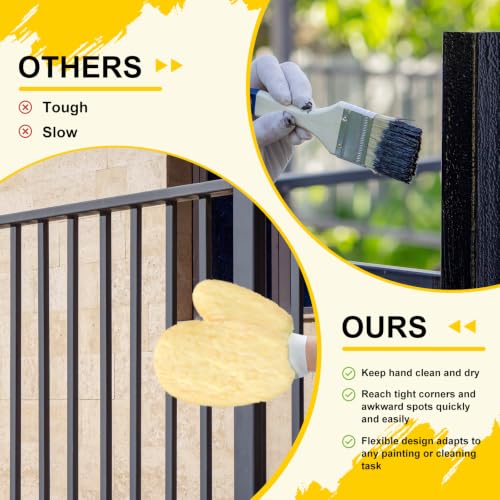 6 Pcs Paint Mitt Gloves with thumb Microfiber Terry for Railing