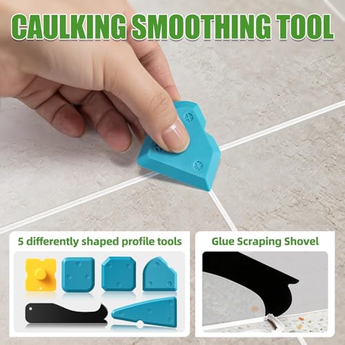 5 In 1 Caulking Tool Kit, Silicone Caulk Tool & Caulk Remover Tool