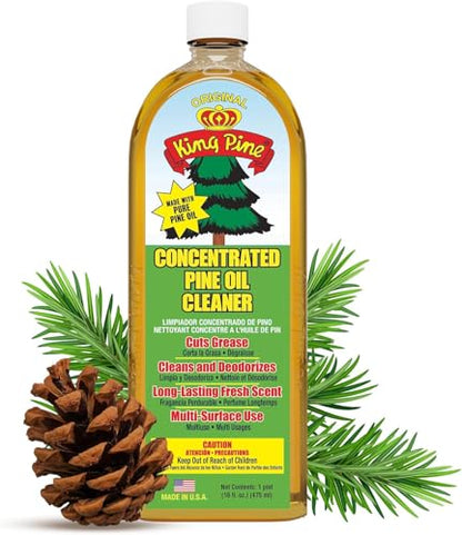 King Pine Concentrated Pine Oil Multi-Surface Cleaner Industrial Strength, Gold, 12 Fl Oz - size: 12 Fl Oz (Pack of 1)