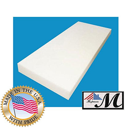 Mybecca Upholstery Foam Cushion High Density (Seat Replacement, Sheet, Padding), 6" H X 24" W x 72" L - color: High Density, style: 6x24x72