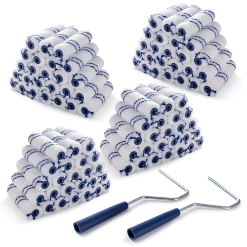 4 Inch Microfiber Paint Roller, 3/8" Nap, 100 Pack - size: 4 Inch Paint Roller Kit, 100 Pack