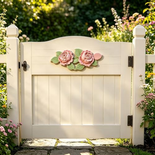 2 Pack Unfinished Wood Carved Rose Appliques Onlays, 16x6.5cm/6.3x2.56 DIY Wood Ornaments for Cabinet Dresser Bed Mirror Fireplace Wardrobe Wall Decor
