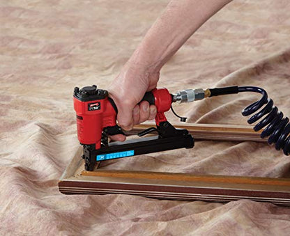 Arrow PT50 Oil-Free Pneumatic Staple Gun,Professional Heavy-Duty Stapler for Wood,Upholstery,Carpet,Wire Fencing,Fits 1/4”,5/16”,3/8",1/2",9/16” Staples,Red,(Pack of 3) - size: 1 Unit (Pack of 3)