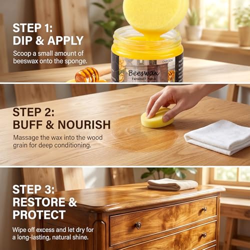 CARGEN Beeswax Furniture Polish - Beeswax Wood Polish and Cleaner - style: 2 Pack