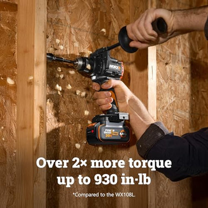 WORX Cordless Drill Driver, 20V 1/2-Inch Brushless, WX109L.1 - style: Cordless Drill Driver, 20V 930