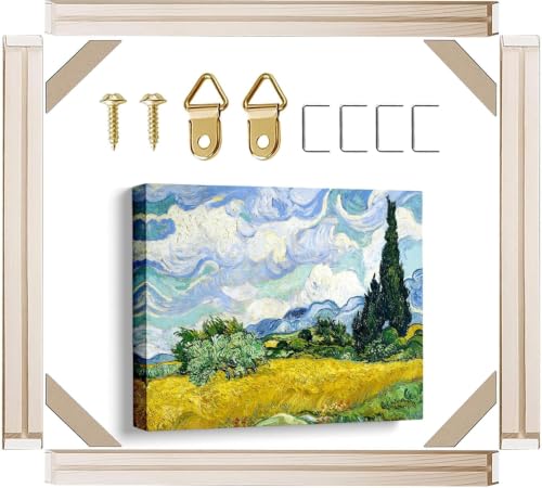 Canvas Stretcher Bars 12x18 Inch Frame Kit, Available in 25+ size Wood Stretcher Bars for Home and Office, Gallery Wrap Wall Arts Supply for Oil Painting, Poster, Picture & Paint by Numbers - size: 12" x 18"