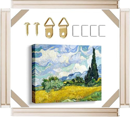 Canvas Stretcher Bars 12x18 Inch Frame Kit, Available in 25+ size Wood Stretcher Bars for Home and Office, Gallery Wrap Wall Arts Supply for Oil Painting, Poster, Picture & Paint by Numbers - size: 12" x 18"