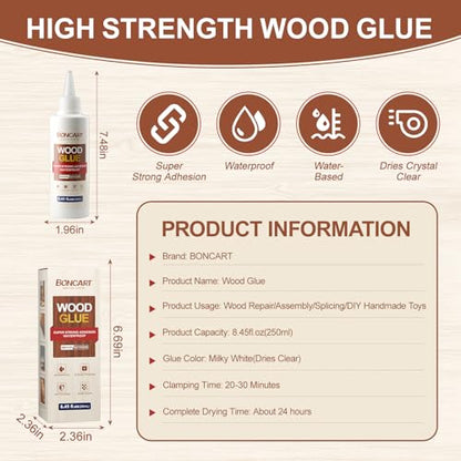 Boncart 8.45 fl.oz Super Strong Wood Glue