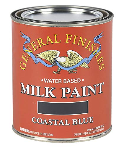 General Finishes Water Based Milk Paint, 1 Quart, Coastal Blue - color: Coastal Blue, size: 32 Fl Oz (Pack of 1)