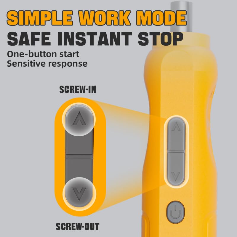 Electric Screwdriver Set, 1500mAh Cordless Rechargeable Screwdriver With Bits & Extension Shaft, Mini Power Tool For Electronics Repair, DIY Home Maintenance – 5N.m Torque, LED Light, 300rpm