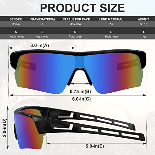 Tinted Safety Glasses for Men, ANSI Z87.1& UV Eye Protection Glasses - color: 12pack-multicolor