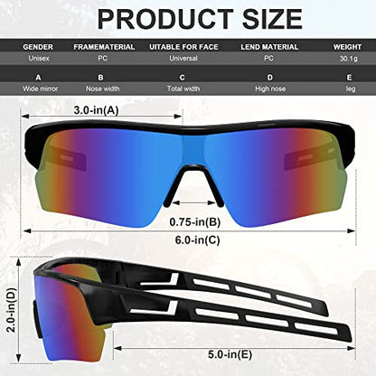 Tinted Safety Glasses for Men, ANSI Z87.1& UV Eye Protection Glasses - color: 12pack-multicolor