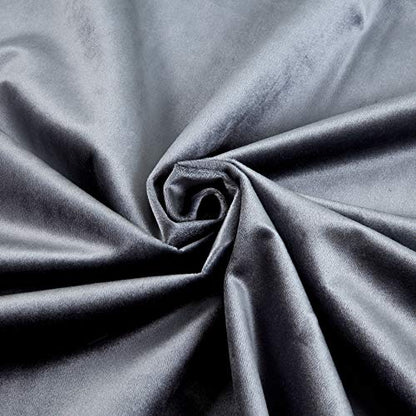 Velveteen Charcoal, Soft Velvet Fabric Cut by The Yard, 72 Inch. in Width, Ideal Material for Upholstery Coaches and Chairs, Drapery, Pillows, Slipcovers, Tablecloths, Sewing, DIY, Arts & Crafts Etc - color: Charcoal, size: Cut by the Yard