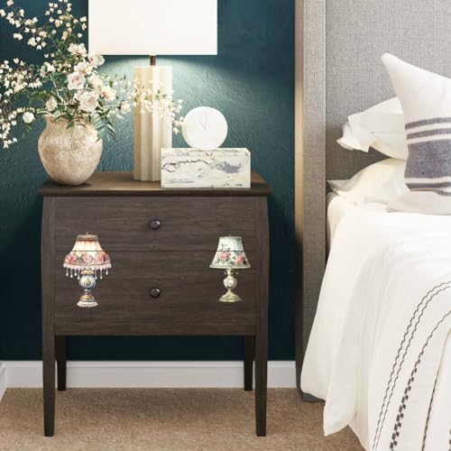 Peacoblue Vintage Table Lamp Rub On Transfers for Furniture Craft 6"x12" - style: Vintage Table Lamp