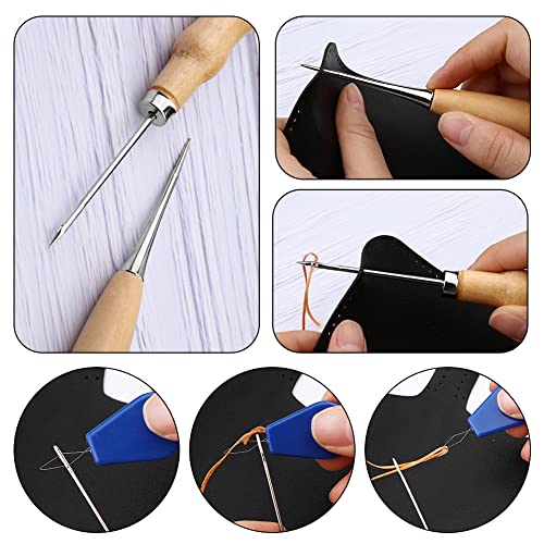 Yizzvb 46 Pcs Leather Stitching Sewing Kit, Leather Sewing Tools Kit - color: 46 Pcs