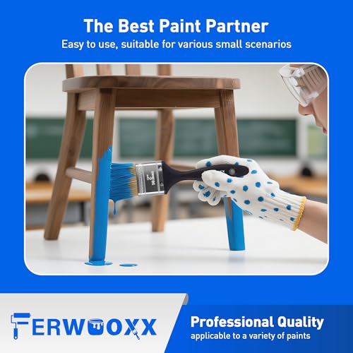 Paint Brushes - 2 Inch Flat and Angle Paint Brush for All Latex and Oil Paints & Stains Paintbrush for Varnish, Paste, Gesso and Limewash (96 Packs) - size: 96 packs
