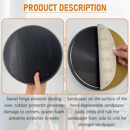 9 Inch Drywall Sanding Discs 120 Grit Set - size: 9 Inch 120 Grit Sanding Discs