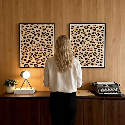 3 Sheet Leopard Rub on Transfers for Crafts and Furniture 6x12 - style: Leopard Print
