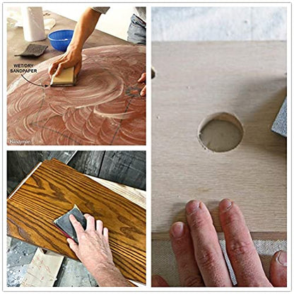 Ultra Fine 42 Pcs Wet Dry Sandpaper,240 to 10000 Grit Assortment 4.5-5.5 in - size: 42PCS