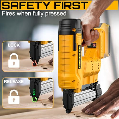 18 Gauge 2-in-1 Cordless Brad Nailer & Staple Gun, Compatible with DeWalt 20V MAX Batteries(No Battery),Includes 1000 Brad Nails & Staples for Home Improvement, DIY & Woodworking