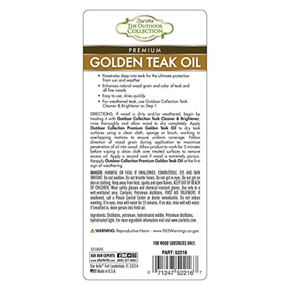 STAR BRITE Outdoor Collection Teak Oil, Premium Golden - style: 16 OZ Teak Oil