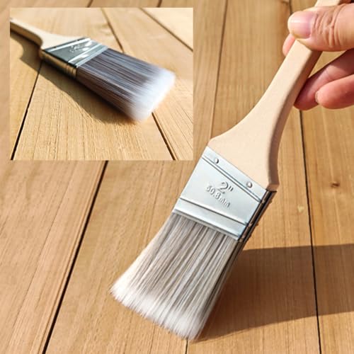 Great Andrew 6 Pack 2-inch Angle Paint Brushes, Wood Handle - size: 6 PCS, 2-In