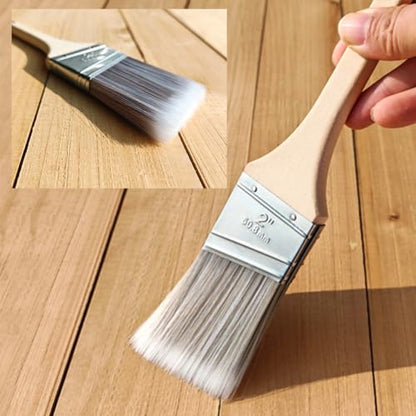 Great Andrew 12 Pack 2-inch Angle Paint Brushes, Wood Handle - size: 12 PCS, 2-In