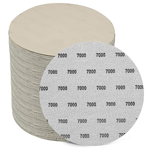 6 Inch 25 PCS 7000 Grit Sanding Disc Wet Dry Sandpaper Hook Loop Sand Paper - style: Grit 7000