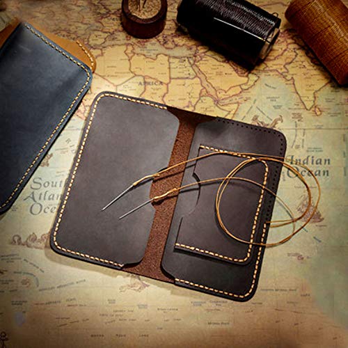 284Yards Leather Sewing Waxed Thread, 0.8mm Waxed Thread for Bookbinding - color: Coffee