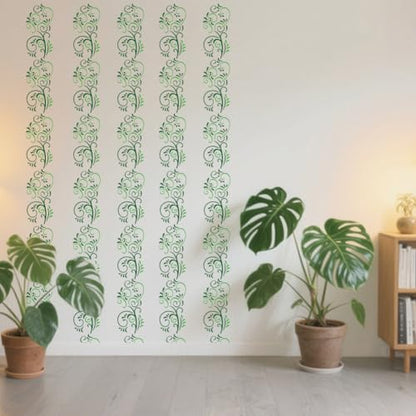 12 Sheets Various Rolls of Flowers Stencils, 12 Styles Flower Vine Drawing Templates Wildflower Reusable PET Art Stencils for Painting on Wall Wood Home Decor - style: Rolls of Flowers