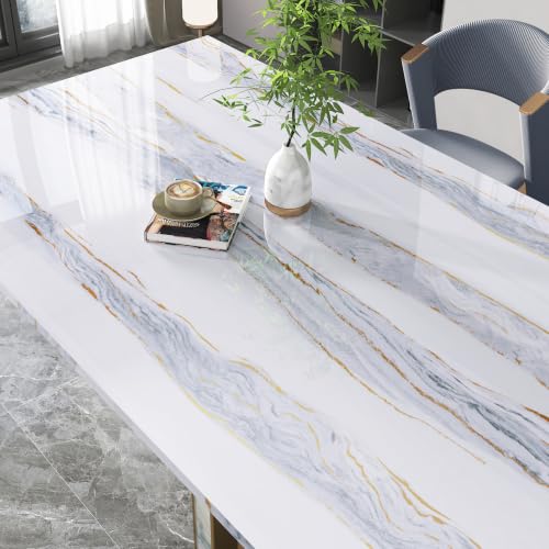 ICOOP White Marble Grey Gold Vein Contact Paper for Countertops 15.8"×276" - color: White Gold Grey, size: 15.8" x 276"