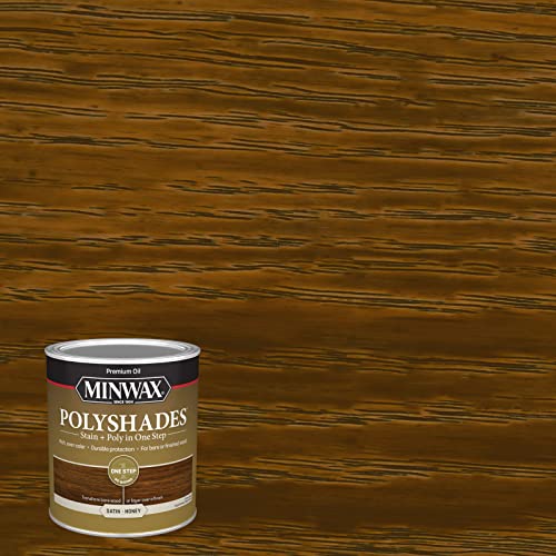 Minwax PolyShades, Satin, Honey, 1 Quart - color: Honey, size: 1 Quart, style: Satin