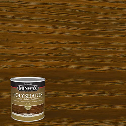 Minwax PolyShades, Satin, Honey, 1 Quart - color: Honey, size: 1 Quart, style: Satin