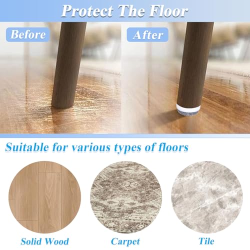30 pcs Felt Furniture Pads, 0.59" 15mm Nail-on Heavy Duty Felt Pad - color: White, size: Φ 15 mm