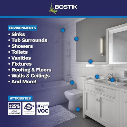 BOSTIK Pure Silicone Champagne 10.1oz Silicone Caulk & - 1 Cartridge - color: Champagne