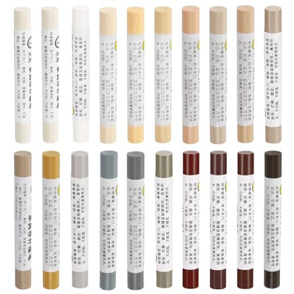 uxcell 20Pcs Wood Filler Stick Common Series Furniture Repair Crayon Kit - color: Common Series