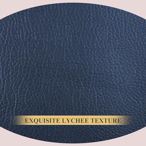 Faux Leather 0.7mm Upholstery Fabric by the Yard 15 Yard Navy Blue - color: Navy Blue, size: 15 Yard