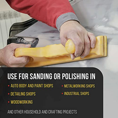 Dura-Gold Rigid Longboard Hand Sanding Block Hook & Loop and PSA Backing - style: Rigid