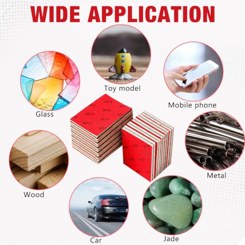 30 Pcs 120 Grit Sanding Sponge, Ultra Fine Sanding Sponges Pads, Soft Foam Shine Block Wet Dry Polish Pads, Ultra Fine Grit Sandpaper for Model Drywall Metal Wood Furniture Polishing - style: 120 Grit