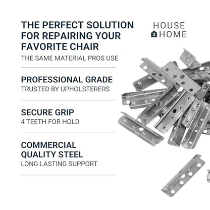 House2Home Upholstery Webbing Clips Rocking Chair Seat Straps 10pk - size: 2-Inch Clip
