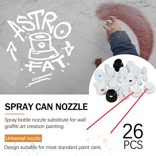 Universal Spray Paint Caps for different spray cans Nozzle Tips-26 pcs New - color: pz-26 new