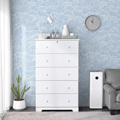 Guvana Blue Wallpaper Peel and Stick Modern Blue and White Contact Paper - color: Blue and White, size: 17.3" x 118"