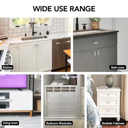 10 Pack Brushed Nickel Cabinet Knobs 2 Inch Silver Drawer Knobs Single Hole - color: Brushed Nickel