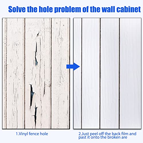 Mudder 20 Pieces Vinyl Siding Repair Kit 6 x 8 in Fence Repair Kit,White B - color: White B