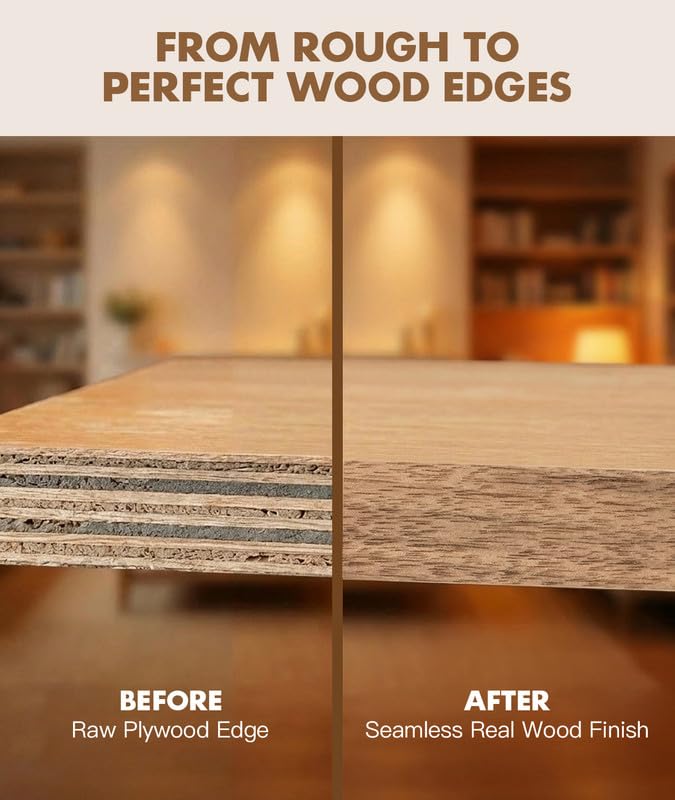 Black Walnut Edge Banding 1-1/4" x 100 Ft Preglued Iron on Wood Veneer Tape, Rich Solid Walnut Veneer Edging, Flexible Hot Melt Plywood Band Roll for Cabinet and Closet Repair - color: Black Walnut, size: 1-1/4 inch X 100 ft