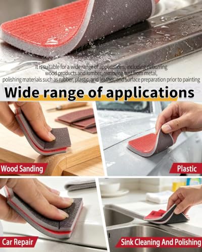 30PCS Sanding Sponge Set Ultra Fine Soft Hand Sander Block 180Grit - size: #180 Particle size