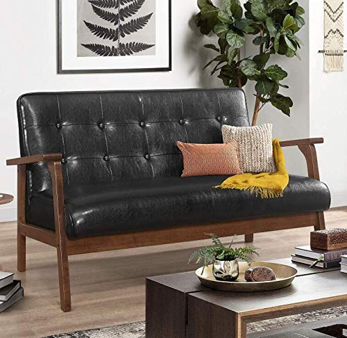 Wento Faux Leather Fabric, Soft Skin Grain PU - color: Black, size: 1/2 Yard (54" x 18")