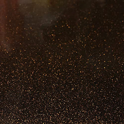 Sparkle Vinyl Fabric, Smooth Glitter Faux Leather Sheets, Shiny Material, Great for Upholstery Bag Making Hair Bows Clips Earrings DIY and Craft Projects - Cut Continuously by The Yard (Brown) - color: Brown, size: Cut By The Yard
