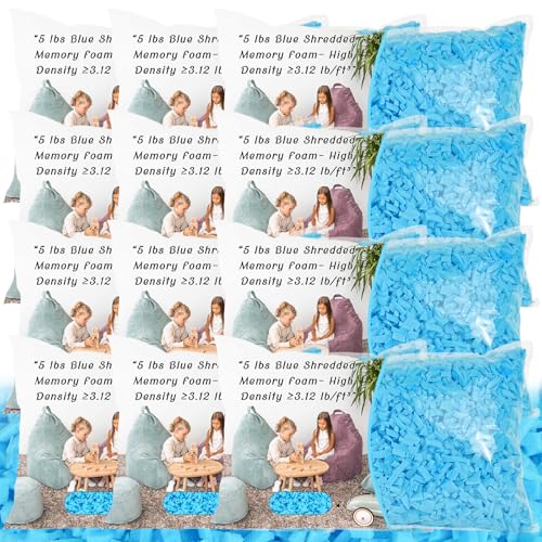 Bean Bag Filler, 60lbs Gel Shredded Memory Foam Filling - size: 60lbs