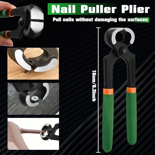 3 Pcs Nail Puller Set 6-inch End Cutting Pliers 6-inch Nail Puller Pliers 9-inch Hose Clamp Plier End Cutter Plier Set Steel Nail Cutter Tool Hardware For Cut Wires Pull Nails - style: 3 Pcs Nail Puller Set
